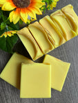 A bright yellow Lemon Verbena Soap.