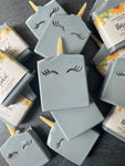 Narwhal soap with horn inspired by the movie Elf.